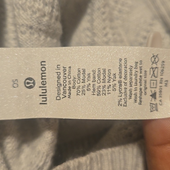 Lululemon Forward Flow Poncho Light Gray One Size - Picture 7 of 7